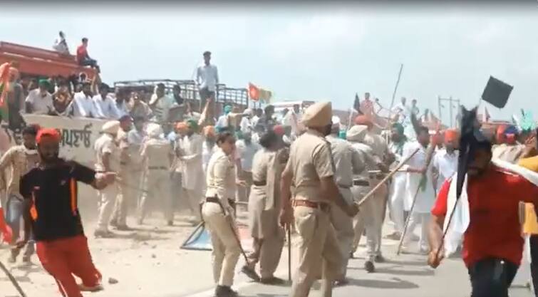 Farmers protest against Sukhbir Badal's rally, farmers clash with police Sukhbir Badal Rally: ਸੁਖਬੀਰ ਬਾਦਲ ਦੀ ਰੈਲੀ ਦਾ ਕਿਸਾਨਾਂ ਵੱਲੋਂ ਜ਼ਬਰਦਸਤ ਵਿਰੋਧ, ਕਿਸਾਨਾਂ ਦੀ ਪੁਲਿਸ ਨਾਲ ਝੜਪ