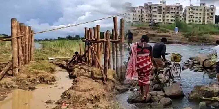 Bankura: Allegation of delay in construction of bridge over Gandheswari River Bankura: বাঁকুড়ায় গন্ধেশ্বরী নদীর ওপর সেতু তৈরির কাজে ঢিলেমির অভিযোগ, শুরু রাজনৈতিক তরজা