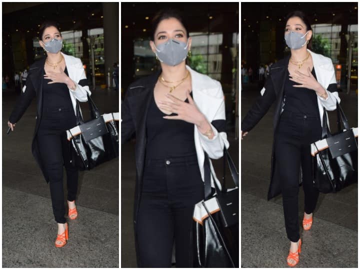 बॉलीवुड अभिनेत्री तमनना भाटिया (Tamannah Bhatia) को हाल ही में मुंबई एयरपोर्ट पर स्पॉट किया गया. इस दौरान तमन्ना की कुछ तस्वीरें हम उनके फैंस के लिए लेकर आए हैं जिन्हें आप आगे  की स्लाइड्स में देख सकते हैं. (Photo credit: Manav Manglani)