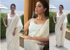 Yami Gautam: फिल्म Bhoot Police के प्रमोशन में व्हाइट साड़ी पहनकर पहुंचीं Yami Gautam, Flaunt किए ट्रेडिशनल 'Dejhoor' Earrings