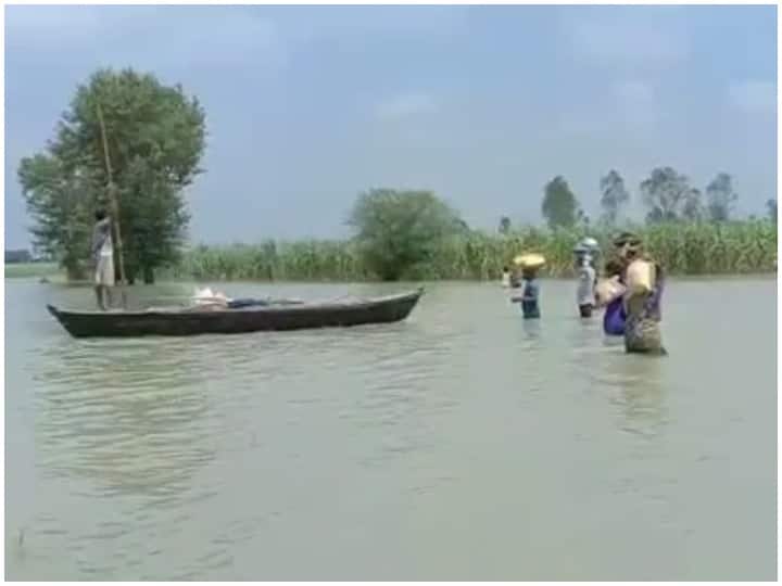 गोंडा में खतरे के निशान के ऊपर बह रही घाघरा और सरयू नदी, बना हुआ है बाढ़ का खतरा