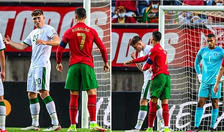 Shocking! Cristiano Ronaldo Slaps Irish Player Before Missing Penalty - Watch Video Shocking! Cristiano Ronaldo Slaps Irish Player Before Missing Penalty - Watch Video