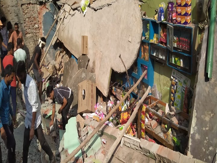बरेली: बेसमेंट की खुदाई के दौरान भरभरा कर गिरी दो मंजिला इमारत, दो मजदूरों की मौत
