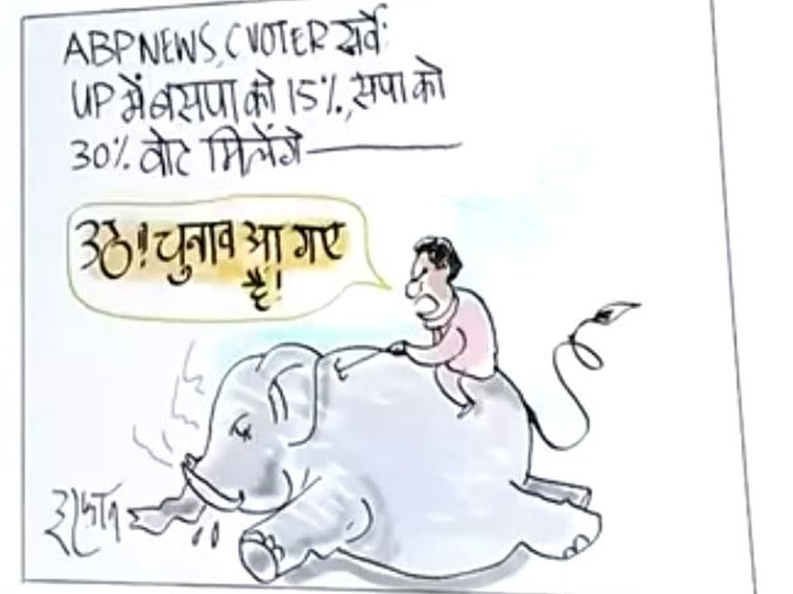Irfan Ka Cartoon On ABP CVoter Survey Of UP Election And How BSP Will  Perform | Irfan Ka Cartoon: चुनाव आ गए लेकिन BSP का 'हाथी' अब तक सोया है !  देखिए