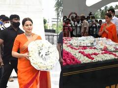 Kangana Ranaut Photos: फिल्म 'थलाइवी' की रिलीज से पहले कंगना रनौत ने पूर्व मुख्यमंत्री जयललिता को दी श्रद्धांजलि, देखें तस्वीरें