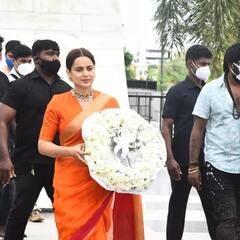 Kangana Ranaut Photos: फिल्म 'थलाइवी' की रिलीज से पहले कंगना रनौत ने पूर्व मुख्यमंत्री जयललिता को दी श्रद्धांजलि, देखें तस्वीरें