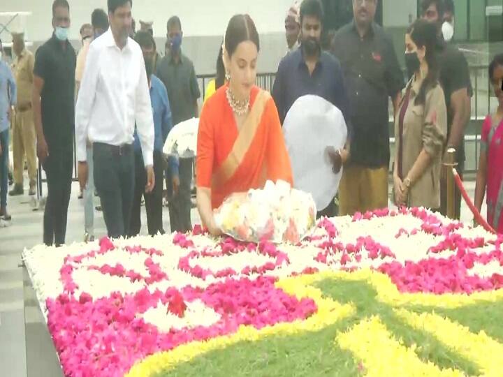 Kangana Ranaut Visits Late CM Jayalalithaa’s Memorial Ahead Of ‘Thalaivii’ Release