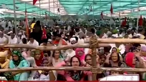 Muzaffarnagar Mahapanchayat: मंच किसान आंदोलन का लेकिन Rakesh Tikait का निशाना UP Election पर