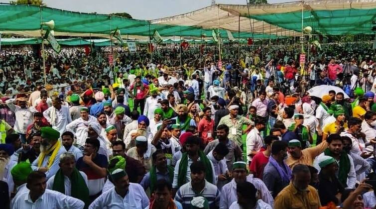 Farmers gather in Muzaffarnagar, The spirits of the farmers are high, said-the mouths of those who say the movement of two states is closed ਮੁਜ਼ੱਫਰਨਗਰ ਦਾ ਇਕੱਠ ਵੇਖ ਕਿਸਾਨਾਂ ਦੇ ਹੌਸਲੇ ਬੁਲੰਦ, ਬੋਲੇ, ਦੋ ਸੂਬਿਆਂ ਦਾ ਅੰਦੋਲਨ ਕਹਿਣ ਵਾਲਿਆਂ ਦੇ ਮੂੰਹ ਬੰਦ