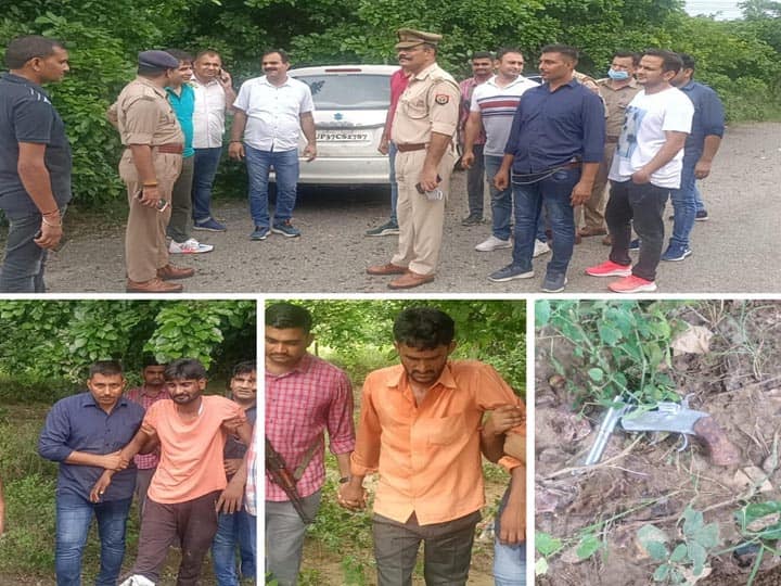 ग्रेटर नोएडा में पुलिस और बदमाशों के बीच मुठभेड़, जवाबी फायरिंग में बदमाश के लगी गोली
