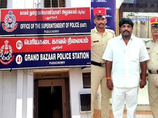 Puducherry MLA deceived rs.15 lakh, Revolution Bharat Party Leader arrested எம்.எல்.ஏ.,விடம் ரூ. 15 லட்சம் மோசடி புரட்சி பாரதம் மாநிலத் தலைவர் கைது!