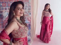 Madhuri Dixit : उफ्फ... धक् धक् गर्लच्या अदा, माधुरीच्या सौंदर्यावर चाहते फिदा
