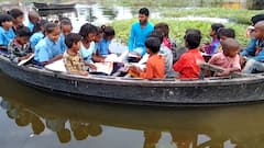 Teachers take classes on boats in Bihar's Katihar district