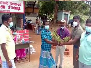 தேனியில் கொரோனா பரிசோதனை செய்தால் மரக்கன்றுகள் இலவசம்...!