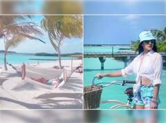 Maldives में कभी झूले पर आराम फरमाती तो कभी दोस्त के साथ मस्ती करते हुए दिखीं Sara Ali Khan