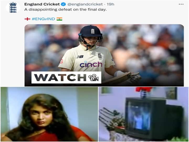 IND vs ENG 4th test, Eng cricket board's social media page shares disappointing message on losing Oval Test IND vs ENG, Oval Test: நீலாம்பரியாக மாறிய இங்கி., கிரிக்கெட் போர்டு: தோற்ற வீடியோவை பதிவிட்டு ரிபீட் வாட்சிங்!