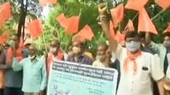 વડોદરા: ભારતીય કિસાન સંઘના ધરણાં પ્રદર્શન, ખેડૂતોને પોષણક્ષમ ભાવો આપવા માંગ