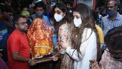 Ganesh Chaturthi Celebration:গণেশ চতুর্থী উপলক্ষে গণপতিকে বাড়িতে নিয়ে এলেন শিল্পা