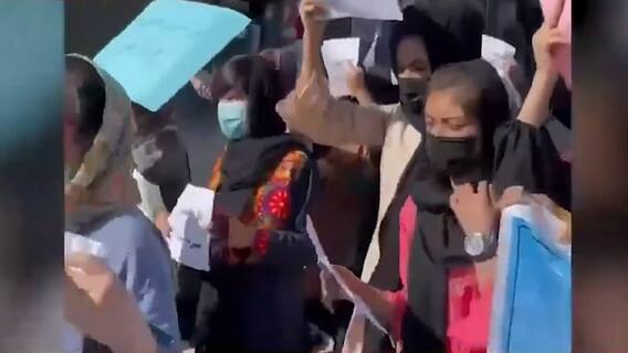 Afghan women lead protests in Kabul streets against Taliban