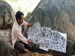 மதுரையில் கிரந்த எழுத்துகளுடன் கூடிய கல்வெட்டு மற்றும் சிற்பம் கிடைத்தது !