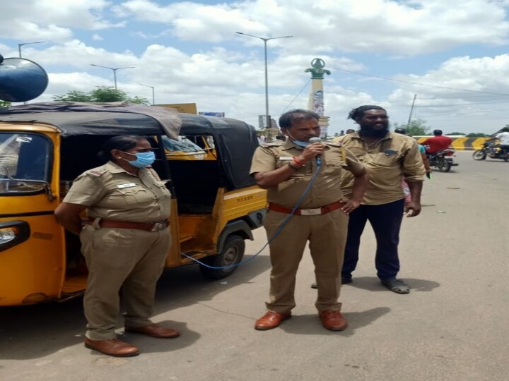 விநாயகர் சதுர்த்தியன்று விதியை மீறினால் கடும் நடவடிக்கை - ஒலி பெருக்கியில் எச்சரிக்கும் போலீசார்