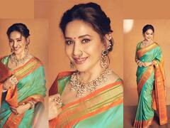 Madhuri Dixit : भाळी चंद्रकोर अन् नाकात नथ; माधुरी दीक्षितवर खिळल्या चाहत्यांच्या नजरा