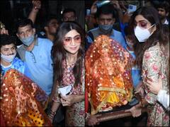 Ganesh Chaturthi 2021: Shilpa Shetty Brings Ganpati Bappa Home, Poses With Idol | See PICS