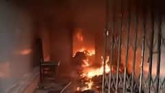 CPM-BJP clash: Visuals of offices vandalised, vehicles set ablaze