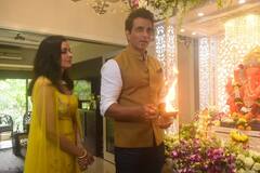 Ganesh Chaturthi 2021: বাড়িতে গণেশ আরাধনা, প্রসাদ বিলি সোনু সুদের