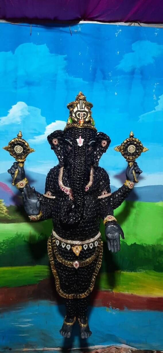Ganesh Chaturthi: జీడి పిక్కలతో వినాయక విగ్రహం.. ఎక్కడో తెలుసా?
