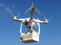 Medicine From The Sky: ఆకాశంలో డ్రోన్లు.. ఎగురుతూ వస్తోన్న వ్యాక్సిన్లు