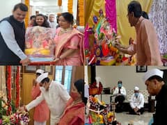 Ganesh Chaturthi : राजकारण्यांचे बाप्पा! नेत्यांच्या घरी गणरायाचं आगमन, पाहा फोटो