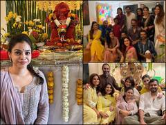 ‘The Kapil Sharma Show’ Fame Sumona Chakravarti Celebrates Ganesh Chaturthi, See PICS
