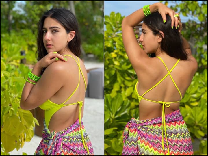 Sara Ali Khan Stuns In A Neon Bikini, Drops New PICS From Maldives Vacation Sara Ali Khan Stuns In A Neon Bikini, Drops New PICS From Maldives Vacation