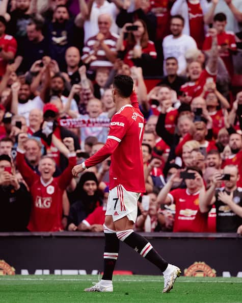 He got the fans buzzing: Cristiano Ronaldo of Manchester United walks off after the Premier League match between Manchester United and Newcastle United at Old Trafford. (Getty Images)