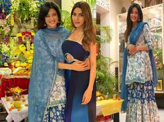 Ganesh Utsav 2021: Shweta Tiwari के घर पहुंचे कई सेलेब्स, ब्लू आउटफिट में खूबसूरत दिखी एक्ट्रेस, Nikki Tamboli भी लगीं स्टनिंग