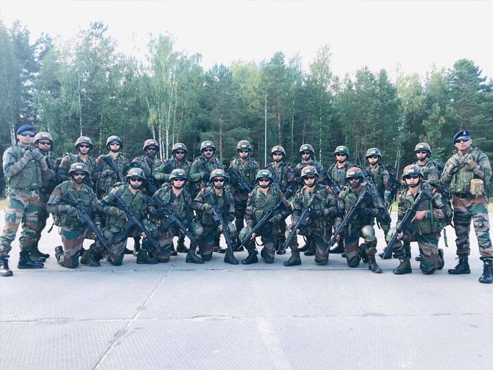 Multination military exercise conducted in Russia major operation drill against terrorists Indian Army also took part ann रूस में आयोजित मल्टीनेशन मिलिट्री एक्सरसाइज, आतंकियों के खिलाफ बड़े ऑपरेशन की हुई ड्रिल, भारतीय सेना ने भी लिया हिस्सा