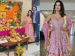 In Pics: Sunny Leone ने पति Daniel Weber और बच्चों संग मनाया गणपति उत्सव, सामने आई ट्रेडिशनल लुक की ये खास तस्वीरें