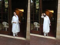 सफेद सूट, नेट का दुपट्टा और व्हाइट जूती पहन बालों को लहरातीं घर से निकलीं Malaika Arora, दिल थाम कर देखें ये तस्वीरें