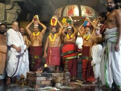 காஞ்சிபுரம் காமாட்சியம்மன் கோவிலில் தெற்கு ராஜகோபுரத்திற்கு குடமுழுக்கு (புகைப்படங்கள்)