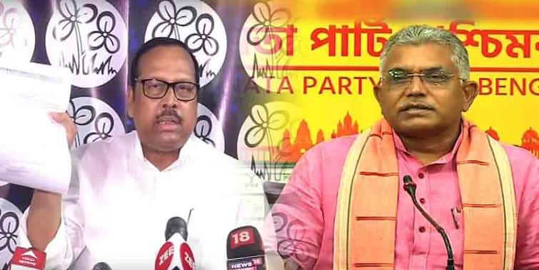 Bhawanipur by poll Dilip Ghosh attacks TMC Sukhendu Sekhar Roy counters him Bengal By-Poll : 