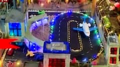 Ganesh Chaturthi : नवी मुंबई विमानतळाचा देखावा, विमानतळाला दि.बा पाटलांचं नाव