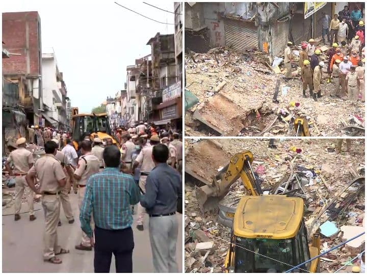 BREAKING 4Storey Residential Building Collapses In Delhi's Malka Ganj. Several Trapped Under