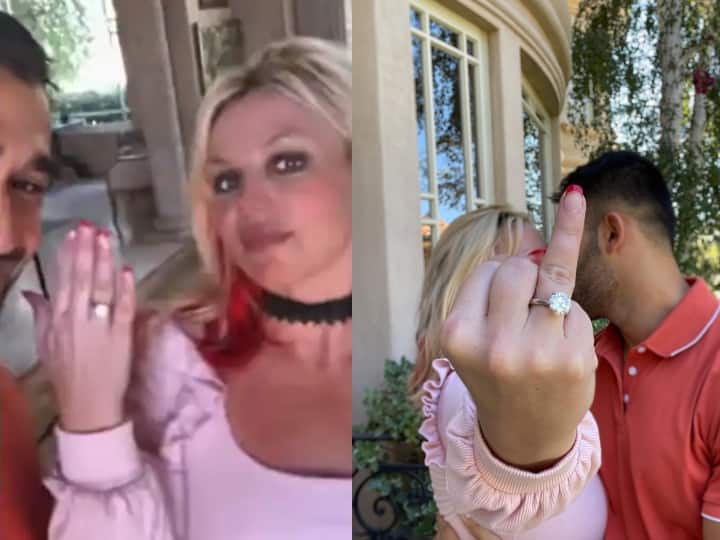 Pop star Britney Spears engaged to her boyfriend Sam Asghari flaunts her ring in this adorable video Britney Spears Engaged: पॉप स्टार ब्रिटनी स्पीयर्स ने अपने बॉयफ्रेंड Sam Asghari से की सगाई, वीडियो शेयर कर दिखाया खूबसूरत रिंग