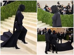 Met Gala 2021: किम कार्दशियनचा ब्लॅक अवतार, डोक्यापासून पायापर्यंत एकच रंग; फोटो व्हायरल