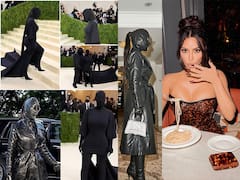 Met Gala 2021: किम कार्दशियनचा ब्लॅक अवतार, डोक्यापासून पायापर्यंत एकच रंग; फोटो व्हायरल
