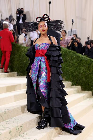 Naomi Osaka attends The 2021 Met Gala Celebrating In America: A Lexicon Of Fashion at Metropolitan Museum of Art on September 13, 2021 in New York City. (Photo by John Shearer/WireImage)