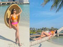 Sara Ali Khan Photos: ऑरेंज रंग की बिकिनी में दिखा सारा अली खान का ग्लैमरस अंदाज, तस्वीरें देखकर फिर धड़का फैंस का दिल