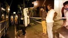 When Adchini road caved in and a bus got stuck in the pit