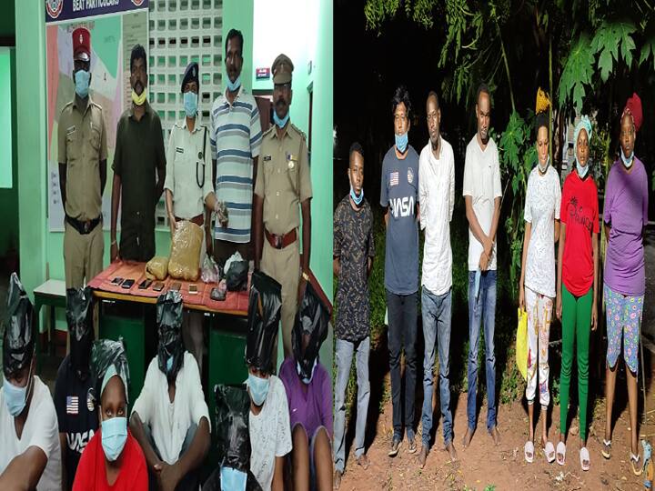 Six foreigners arrested for staying illegally and selling cannabis to college students புதுச்சேரியில் கல்லூரி மாணவர்களுக்கு கஞ்சாவிற்ற 6 நைஜீரியர்கள் கைது